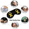 Yellow RibbonHIV Sleep Mask with Adjustable Strap for Men and Women view 4