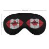 Canada Flag Lipstick Lips Sleep Mask with Adjustable Strap view 2