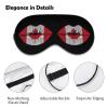 Canada Flag Lipstick Lips Sleep Mask with Adjustable Strap view 3