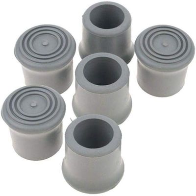 KOMEYA Rubber End Caps, 6-Pack, 22/25 mm, for Trekking Poles, Crutches, Canes, Chairs and Tables
