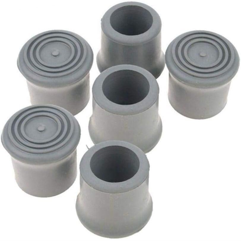 KOMEYA Rubber End Caps, 6-Pack, 22/25 mm, for Trekking Poles, Crutches, Canes, Chairs and Tables