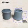 KOMEYA Rubber End Caps, 6-Pack, 22/25 mm, for Trekking Poles, Crutches, Canes, Chairs and Tables view 4