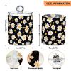 CHIFIGNO Q-Tip Holder with White and Yellow Daisies, 2-Pack, Apothecary Jars with Lids, 284 mL view 3