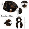 HOHODIY Halloween Scarecrow Work Cap with Buttons, Bow Hair Tie and Ribbon Tie for Women with Long Hair view 2