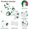 HOHODIY Merry Christmas Breathable Work Cap with Buttons, Bow, and Hair Tie view 4