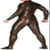 Brown Latex Rubber Bodysuit, Comfortable and Attractive, Costume, Party, Role-Play, 0.4 mm, Selectable Color, M view 2