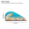 Quick-Dry Hair Towel with Sea Pearl Design, Absorbent Coral Velvet Hair-Drying Cap with Secure Button for Long, Thick Hair view 4