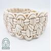 GPS Tracker - Dog Collar with Hidden AirTag Holder, Optional Theft Protection, Lockable, Beige and Gold (M (34-39cm)) view 4