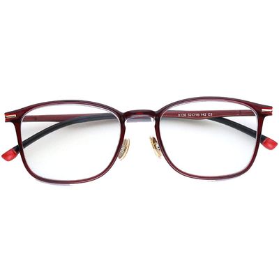 OnSaya Blue-Light-Blocking Reading Glasses, UV Protection, Lightweight, Red, +2.5