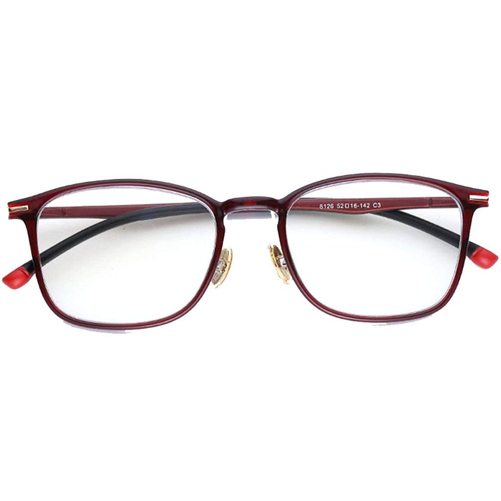 OnSaya Blue-Light-Blocking Reading Glasses, UV Protection, Lightweight, Red, +2.5