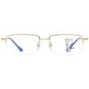 OnSaya Progressive Multifocal Computer Reading Glasses, Metal Half-Frame, Gold, 3 view 2