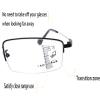 OnSaya Progressive Multifocal Computer Reading Glasses, Metal Half-Frame, Gold, 3 view 4