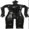 Face-Entry Latex Full-Body Catsuit with Gloves, Toe Covers, Socks and Silicone Breast Pocket, Black, XXL view 2