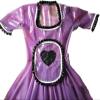 Sexy Maid Latex Dress with Lace Apron, Black, XXL view 2