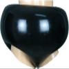 Handmade Black Inflatable Latex Panties, Rubber Swimsuit Briefs, Inflatable Shorts, Yellow, L view 1