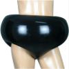 Handmade Black Inflatable Latex Panties, Rubber Swimsuit Briefs, Inflatable Shorts, Yellow, L view 2