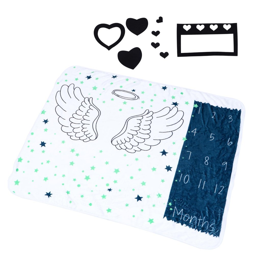 Toyvian 2-Piece Baby Blanket Set, Gauze Photo Blankets, Comfortable Material for Boys and Girls