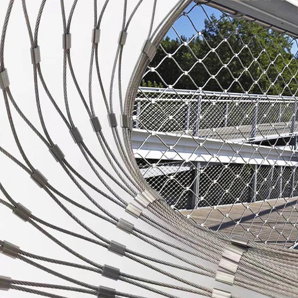 POCHY Protective Safety Net, 304 Stainless Steel Cable Mesh, 5 cm, 1.5 x 8 m
