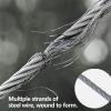 POCHY Protective Safety Net, 304 Stainless Steel Cable Mesh, 5 cm, 1.5 x 8 m view 3