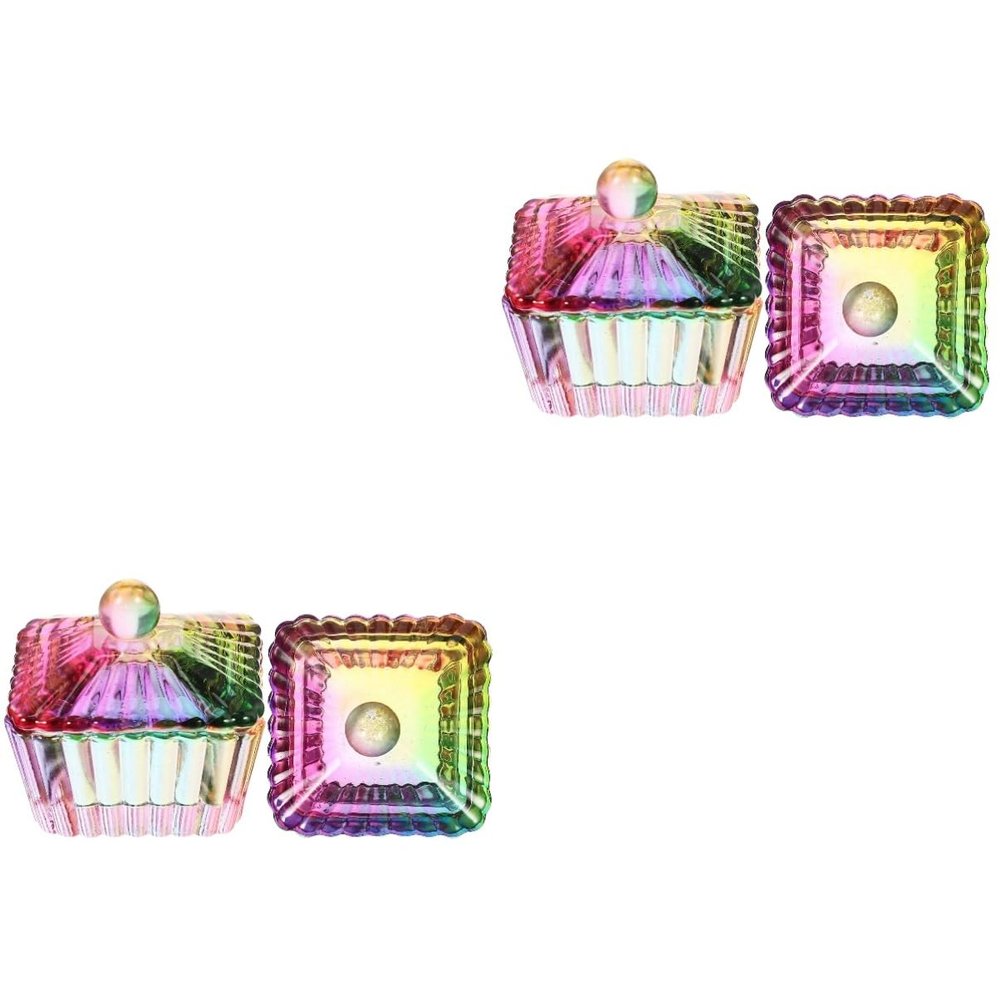 FRCOLOR 4-Piece Colorful Crystal Monomer Cleaning Cups for Nail Brushes