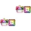 FRCOLOR 4-Piece Colorful Crystal Monomer Cleaning Cups for Nail Brushes view 1