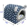 YUANST Hedgehog Bed Hideout Nest for Hamsters, Guinea Pigs and Small Pets, Blue view 2