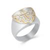 BIAIHQIE Cremation Memorial Cross Ring for Ashes, Engraved Stainless Steel Keepsake, 3.11 view 1