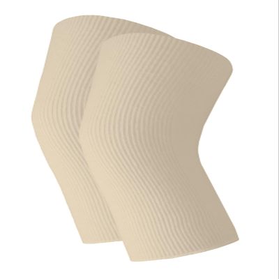 wobera ANGORA Seamless Elastic-Knitted Joint Warmers for Knee, Ankle and Elbow, 45% Angora, Size S, Beige