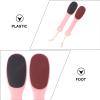 2-Piece Double-Sided Foot Care Tool Set, Pink Plastic view 3