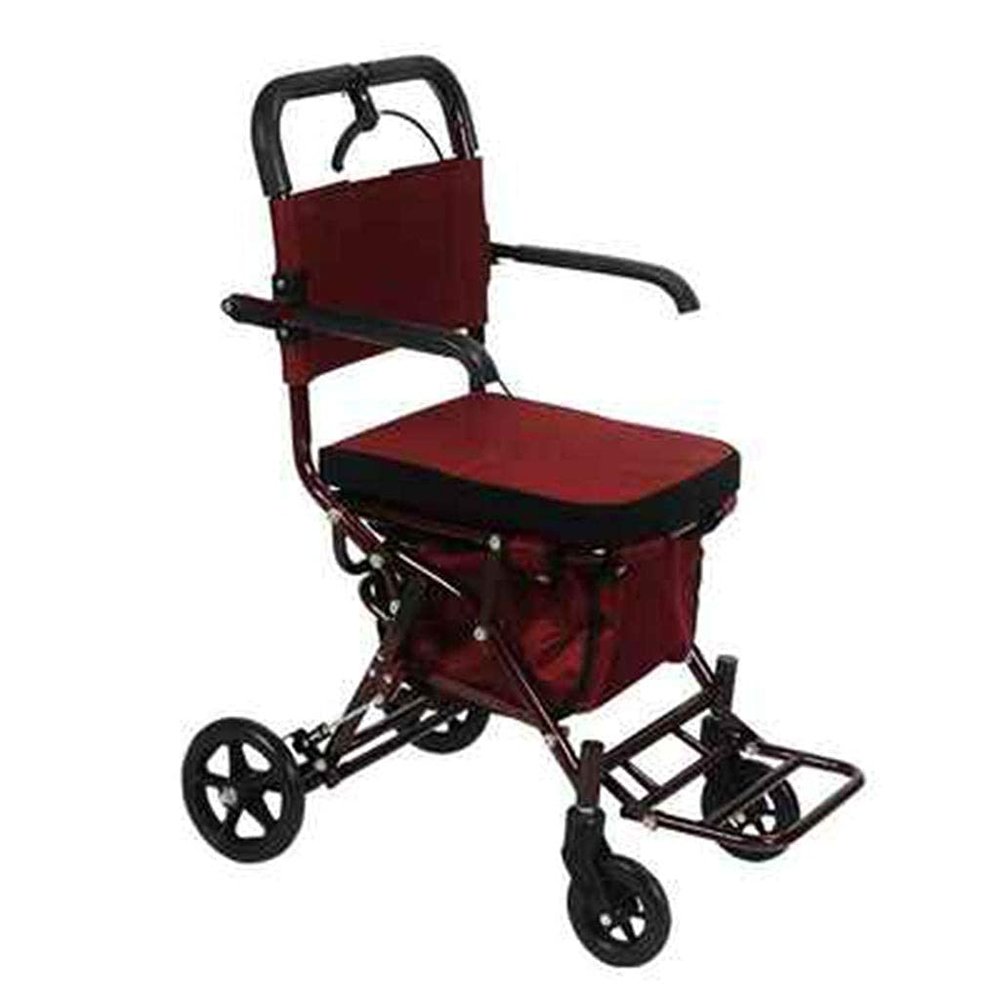 SilteD Multifunctional Folding Shopping Cart with Seat, 42 x 50 x 90 cm