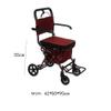 SilteD Multifunctional Folding Shopping Cart with Seat, 42 x 50 x 90 cm view 2