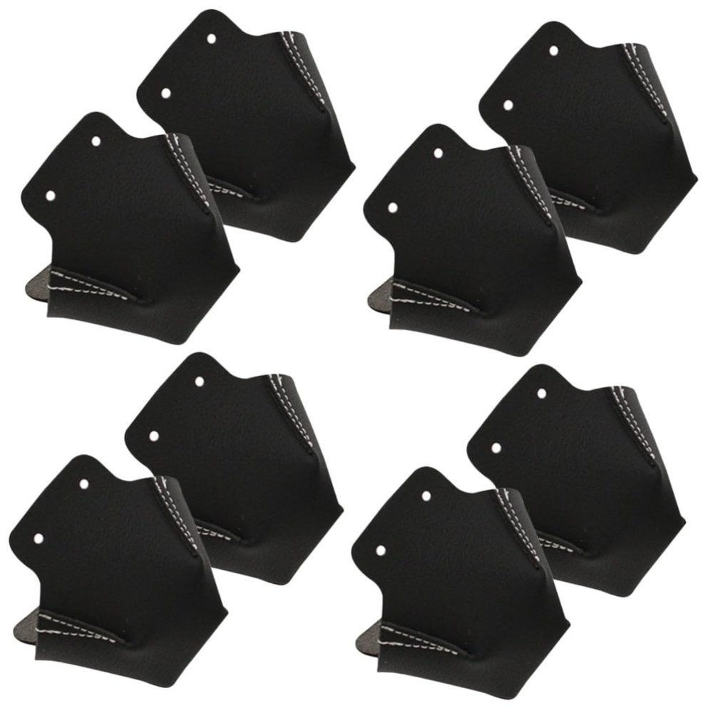 BESPORTBLE 8-Piece Leather Skate Toe Protectors, Abrasion-Resistant Covers for Small Roller Skates