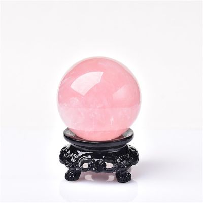 AtkitS Natural Rose Quartz Crystal Sphere, Energy Stone, Home Decor, Reiki (40–50 mm)