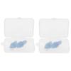 5 Sets of 2 Pairs Reusable Silicone Earplugs for Air Travel, Sleep and Noise Reduction, Blue, 2.8 x 1.2 cm view 2