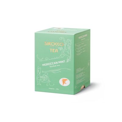 Sirocco Organic Moroccan Mint Tea with Real Nanamint | Handmade Tea Bags | 20 Bags