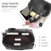 WolFum Women's PU Crossbody Handbag with Crocodile Pattern, Black view 2