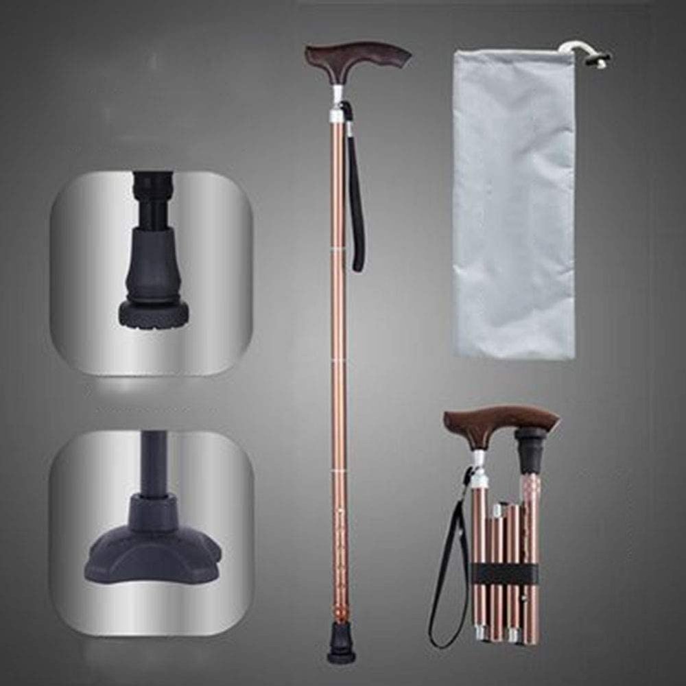 Folding Walking Cane for Men and Women, Lightweight, Sturdy Mobility Aid for Older Adults, Seniors, and People with Disabilities