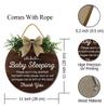 Horienteeon Baby Sleeping Sign for Front Door, Do Not Knock or Ring Doorbell, Wooden Door Hanger, 27.9 cm view 4