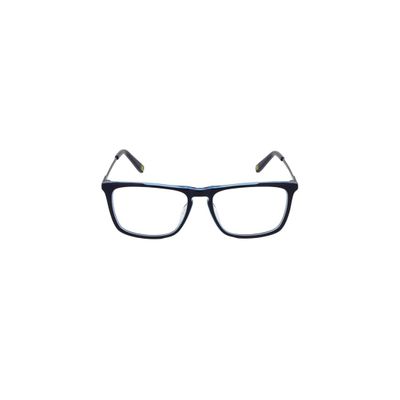 FILA Square Stainless Steel Eyeglasses, Glossy Blue/Azure Blue, Men's, VFI538