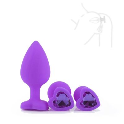 DYNLAB Purple Silicone Trainer with Heart-Shaped Base, 3 Sizes, Yoga Exercise Aid
