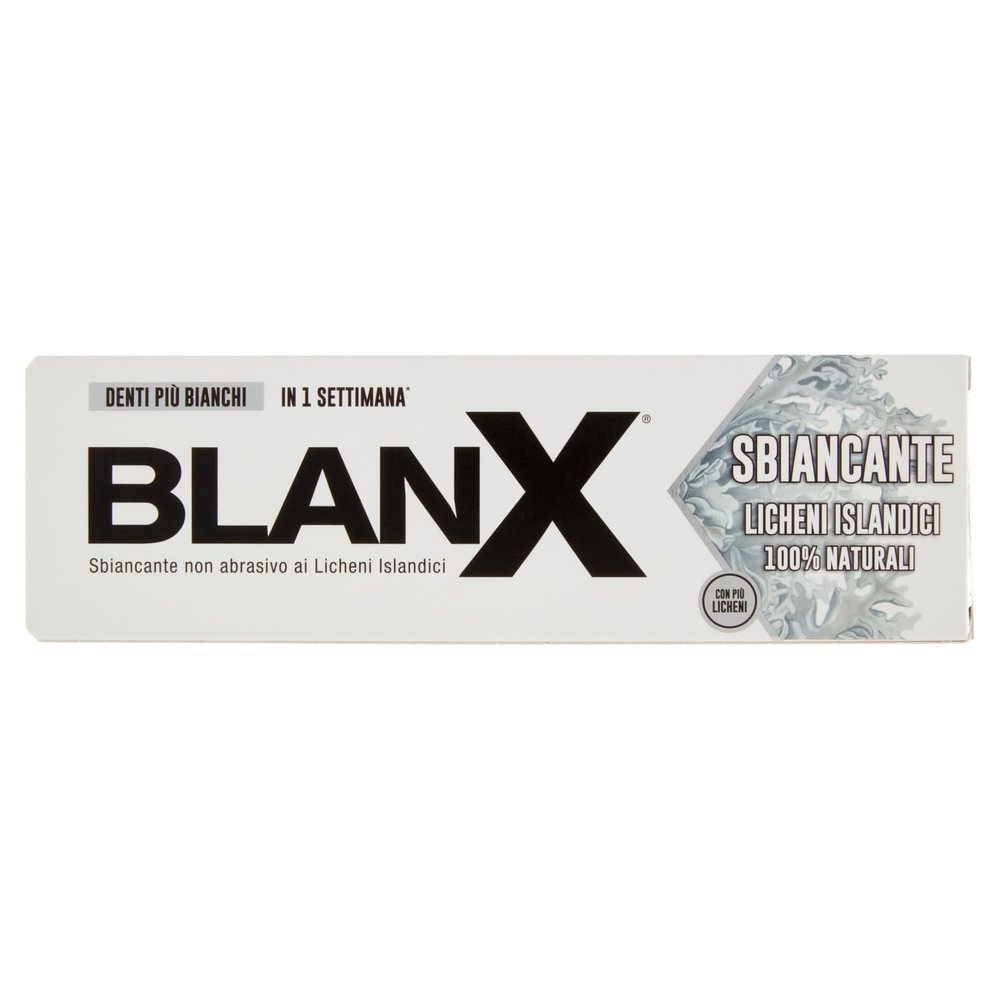 BlanX Whitening Toothpaste 75 ml with Icelandic Lichen, 100% Natural, Vegan-Friendly