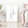 KEBIA Mother and Baby Hands Canvas Wall Art, 40 x 60 cm, Frameless view 2