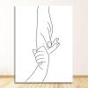 KEBIA Mother and Baby Hands Canvas Wall Art, 40 x 60 cm, Frameless view 3