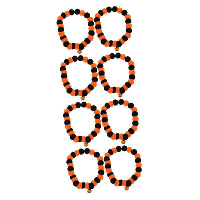 POPETPOP 8-Pack Halloween Cat Collars with Bows and Bells