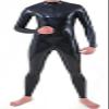Men's Latex Catsuit with Front Zipper, Handmade Rubber Jumpsuit, Club Wear, Orange, XXL view 2