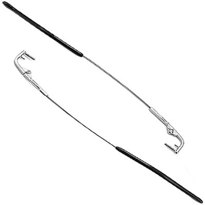 VekkEr Eyewear Temples, 1 Pair Metal Replacement Temples for Rimless Glasses, 1-Hole Repair Kit, Silver