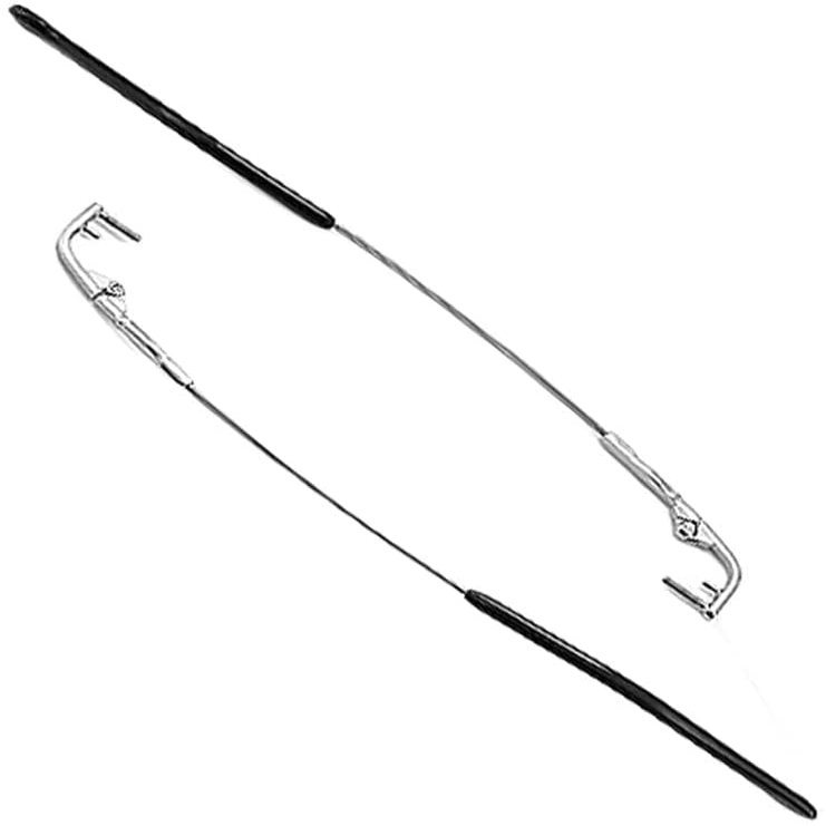 VekkEr Eyewear Temples, 1 Pair Metal Replacement Temples for Rimless Glasses, 1-Hole Repair Kit, Silver