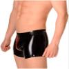 Black Latex Men's Shorts with Red Trim, 0.4 mm, XXL view 2