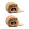 grounds 2-Pack Warm Winter Hanging Cage Hammocks, Cute Bear House with Bed for Small Furry Animals view 1