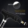 Height-Adjustable Lighted Walking Cane for Seniors, Foldable, Gold view 3